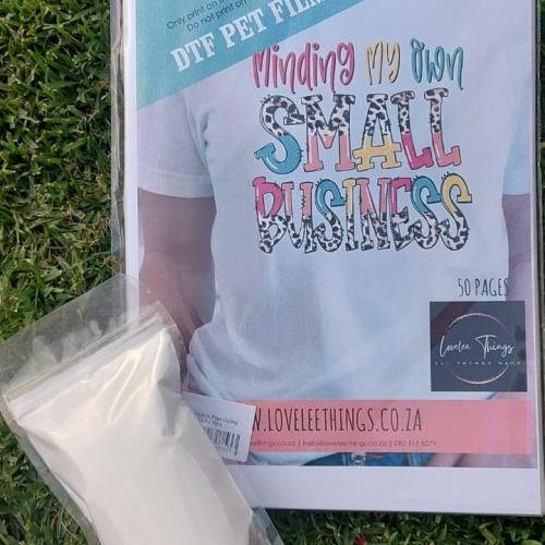 DTF 20 A4 Sheets + 100ml powder